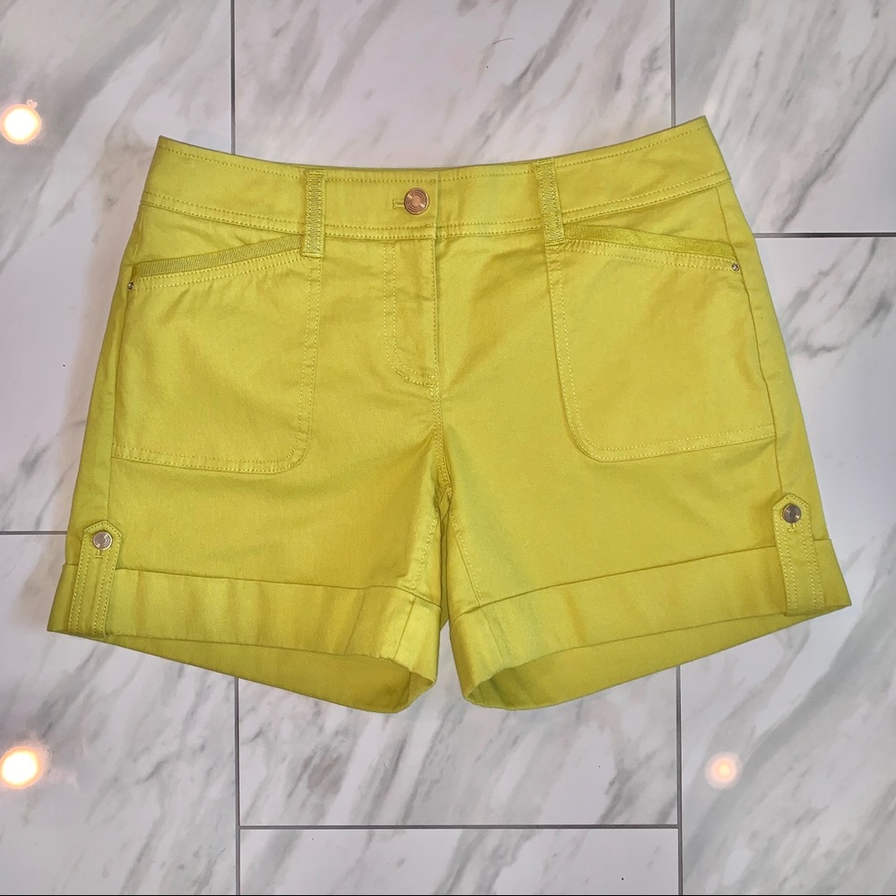 White House Black Market Women’s Yellow Shorts 2